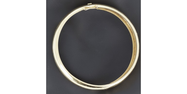 Bracelet jonc ouvrant en or jaune 750 /ème