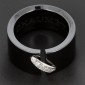 Bague Chaumet en céramique noire nacrée et diamants, collection Lien -B10156