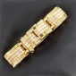 Bracelet tank 2 ors ( or jaune et rose)  750 ‰ - Année 1940 - B10157