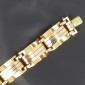 Bracelet tank 2 ors ( or jaune et rose)  750 ‰ - Année 1940 - B10157