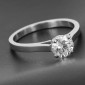 Solitaire en or blanc 750/ème et diamant - B10162