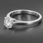 Solitaire en or blanc 750/ème et diamant - B10162
