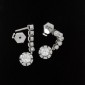 Pendants d'oreilles platine et diamants -B10153