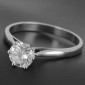 Solitaire en or blanc 750ème et diamant