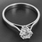 Solitaire en or blanc 750ème et diamant