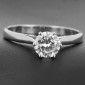 Solitaire en or blanc 750ème et diamant