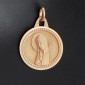 Médaille de baptême de la Vierge auréolée en or jaune 750 ‰ - B10213