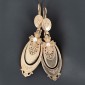 Boucles d'oreilles pendantes Napoléon III en or 750‰ et perles - B10229