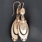 Boucles d'oreilles pendantes Napoléon III en or 750‰ et perles - B10229