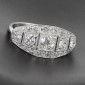 Bague platine art déco et diamants -B10232