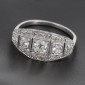 Bague platine art déco et diamants -B10232