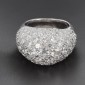 Bague dôme en platine et diamants - B10236
