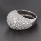 Bague dôme en platine et diamants - B10236