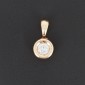 Pendentif solitaire en or jaune 750 ‰ et diamant - B10250