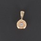 Pendentif solitaire en or jaune 750 ‰ et diamant - B10250