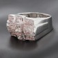 Importante bague / chevalière art déco en platine et diamants - B10274