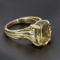Bague en or jaune 750 ‰ citrine et diamants -B10277