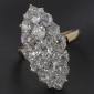 Ancienne bague marquise en or jaune 750 ‰ et diamants - B10284