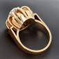 Bague dôme en or jaune 750 ‰ et diamant - B10286