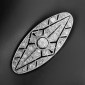 Broche ovale en or blanc 750 ‰ et diamants - B10295
