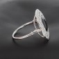 Bague art déco en or blanc 750 ‰ saphirs de 2.50 ct environ et diamants - B10368