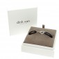 Bracelet Dinh Van Double Cœurs R9 Or Blanc Diamants de 0,08 ct - 9 mm - 1,20 gr - B10394
