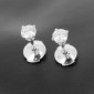 Puces d'oreilles en or blanc 750 ‰ présentant 2 diamants taille brillant 0,74 ct environ ( estimé H-SI2), fermeture alpa-B10374