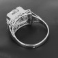 Bague art déco en platine présentant un diamant rond brillant de 2,75 ct certifié HRD entouré de diamants certifiés -B10395