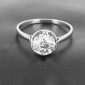 Solitaire platine année 1930 présentant un diamant rond brillant de 1,90 ct environ certifié HRD : I/J - VVS - B10396
