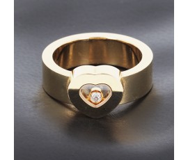 Bague CHOPARD Happy Diamonds en or jaune 750‰ avec diamant mobile - B10399