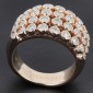 Bague vintage Van Cleef & Arpels en or jaune présentant sur un motif perlé 36 diamants pour 1,50 ct env signée  -B10421