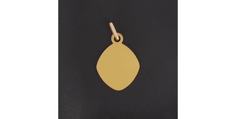 Médaille losange en or jaune 750 ‰ à décor d'une tête de Chérubin - B10434