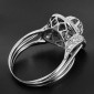 Bague tourbillon or blanc 750 ‰  diamant de 0,25ct env réhaussé de 20 diamants 8/8è pour 0,80 ct environ - B10482