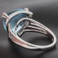 Mauboussin "Mes couleurs à toi" en or blanc 750 ‰, ornée d’une topaze bleue facettée épaulée de diamants- B10506