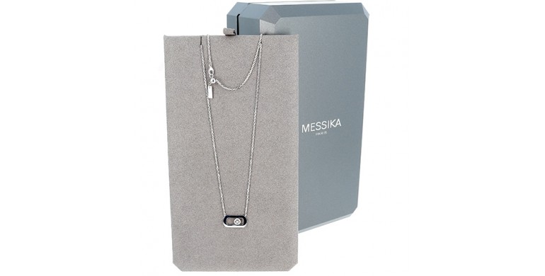 MESSIKA, Collier So Move en or blanc 750 ‰  présentant 0,12 ct de diamants G/VS - B10505