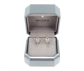 MESSIKA, Boucles d'oreilles Move Uno en or blanc 750 ‰  présentant 0,18 ct de diamants -B10504