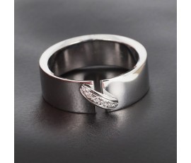 Bague liens CHAUMET en or blanc 750 ‰ et diamants - B10490