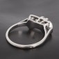 Bague nœud or blanc 750‰ et platine présentant un ensemble de 7 diamants taille ancienne pour 0,50 ct env- B10493