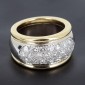 Bague bandeau 2 ors 750 ‰ , ensemble de 22 diamants taille brillant pour 2,20 ct environ - B10525
