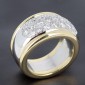 Bague bandeau 2 ors 750 ‰ , ensemble de 22 diamants taille brillant pour 2,20 ct environ - B10525