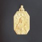 Médaille octogonale en jaune 750‰ - Augis & Mazzoni- représentant la vierge au voile - 3cm/1cm - 3gr