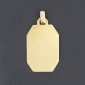 Médaille octogonale en jaune 750‰ - Augis & Mazzoni- représentant la vierge au voile - 3cm/1cm - 3gr