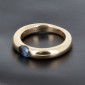 Cartier Bague , modèle "Ellipse", en or jaune  750‰ sertie d'un saphir ovale - B10535