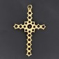 Croix en or jaune 750 ‰ et grenats - B10562
