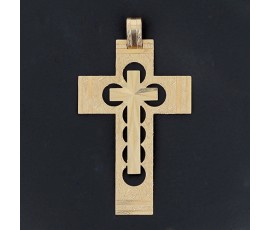 Croix ajourée en or jaune 750 ‰ - B10560