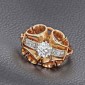 Bague tank en or jaune 750‰ et diamants