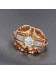 Bague tank en or jaune 750‰ et diamants