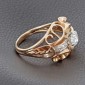 Bague tank en or jaune 750‰ et diamants