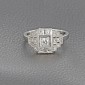 Bague art déco en or blanc 750 ‰ et platine