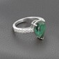 Bague or blanc 750‰ tourmaline et diamants
